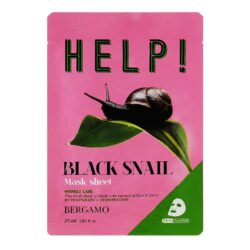 BERGAMO HELP! BLACK SNAIL Feszesítő és simító arcmaszk csiganyálkával 25ml